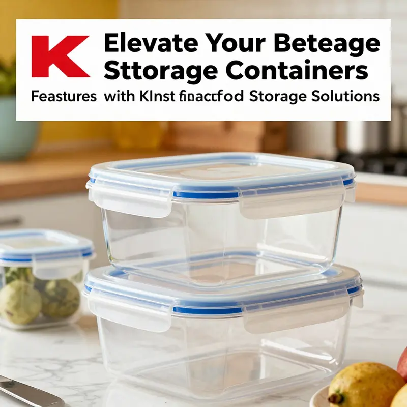 Kmart plastic food storage containers displayed in a commercial kitchen, illustrating their versatility and organization.