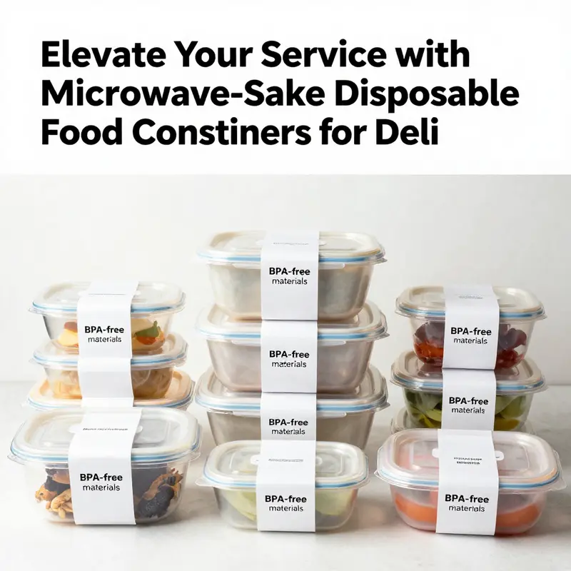 An array of microwave-safe disposable containers, demonstrating their versatility and safety features.