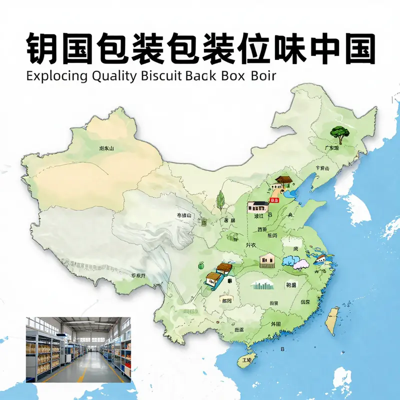 An overview of core manufacturing regions in China dedicated to bakery biscuit packaging.