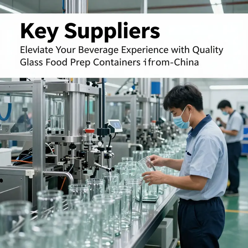 A variety of glass food preparation containers presented in a professional kitchen setting.