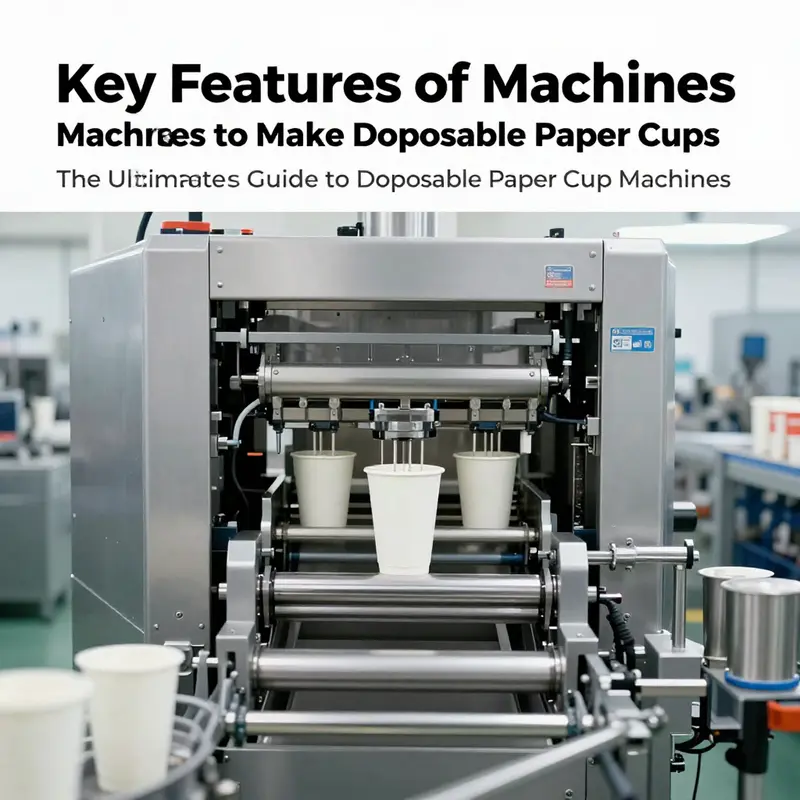 A state-of-the-art paper cup machine efficiently producing disposable cups.