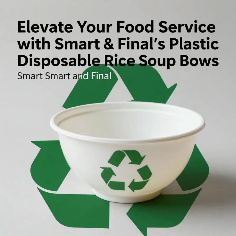 Smart and Final’s plastic disposable rice soup bowls showcasing their sturdy polypropylene construction.