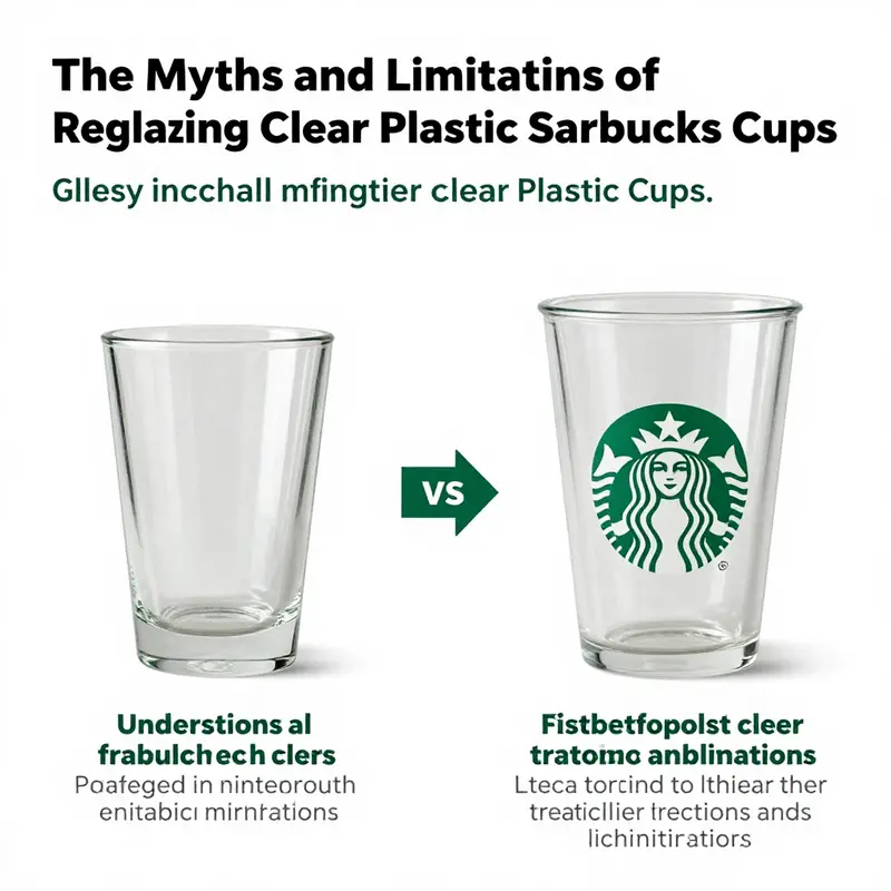 An infographic illustrating the treatment limitations of plastic cups versus glass.