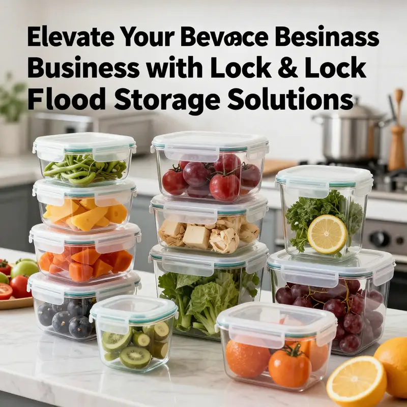 A collection of Lock & Lock airtight containers filled with fresh ingredients in a clean kitchen setting.