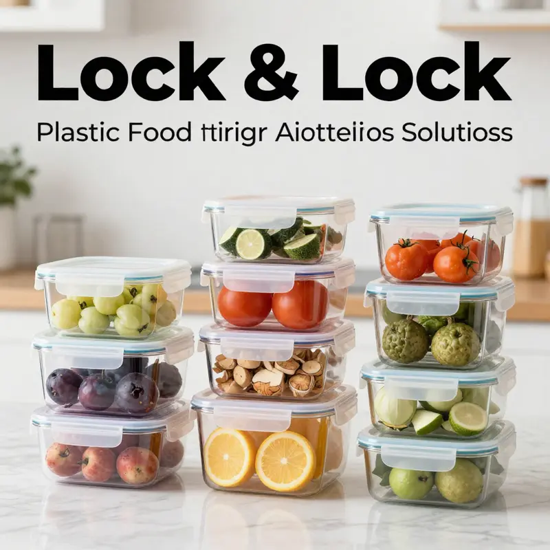 An array of Lock & Lock airtight food storage containers displaying variety and functionality.