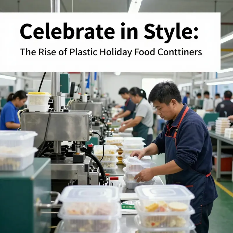 A collection of plastic holiday food containers showcasing various festive designs.