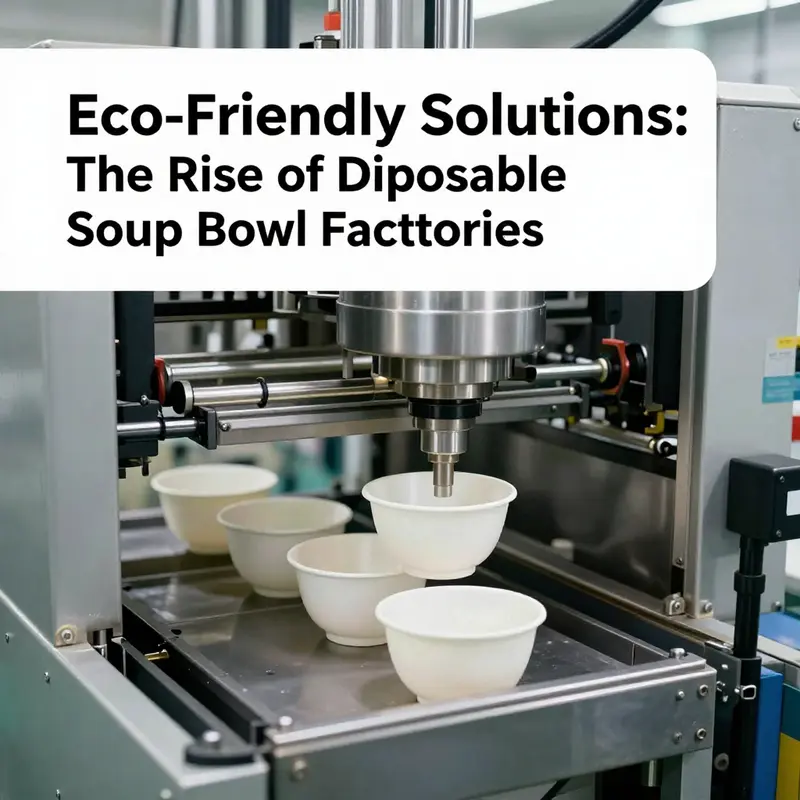 Innovative biodegradable soup bowls ready for service, reflecting sustainability in food packaging.