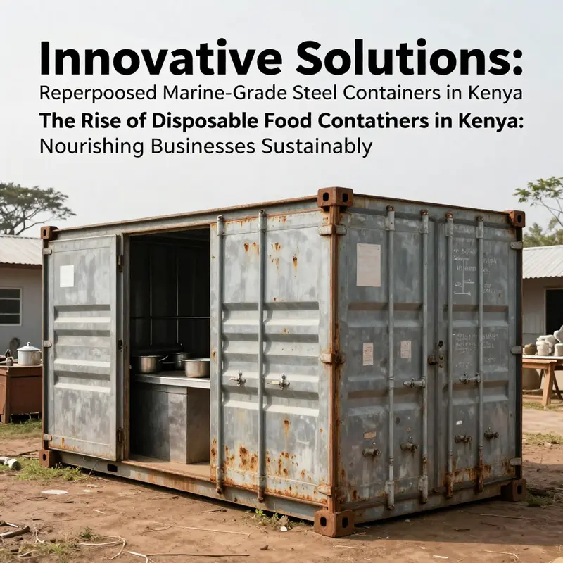 An assortment of biodegradable containers made from plant-based materials, promoting sustainability in food service.