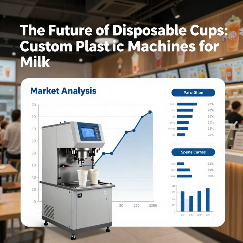An advanced custom cup plastic machine showing the production process of disposable milk cups.