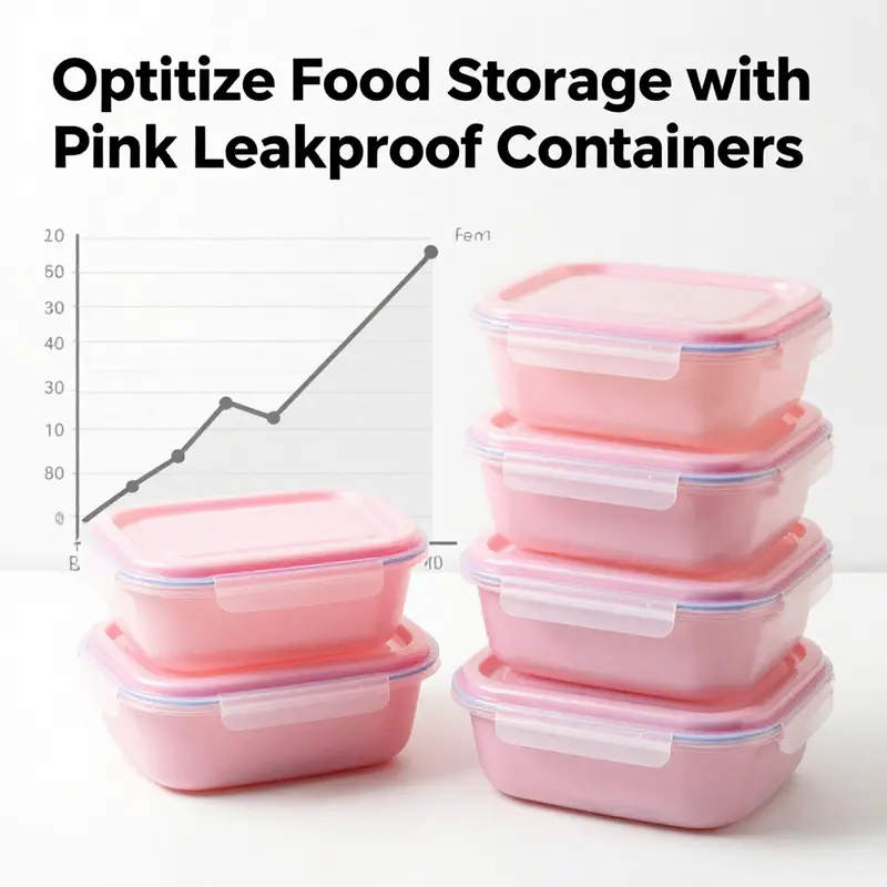 A pink leakproof container showcasing versatile design and practical features.