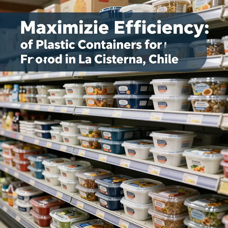 Diverse offerings of plastic food containers available in La Cisterna’s local markets.