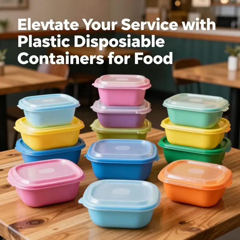 An overview of a variety of plastic disposable containers demonstrating their market versatility.