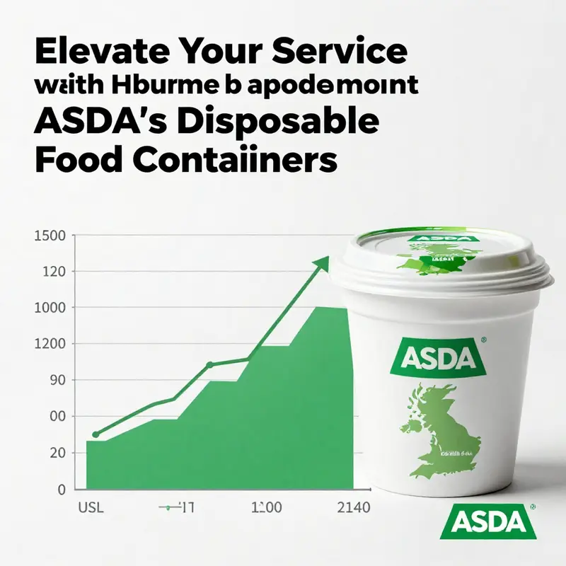 A diverse assortment of ASDA’s disposable food containers catering to restaurants and beverage chains.