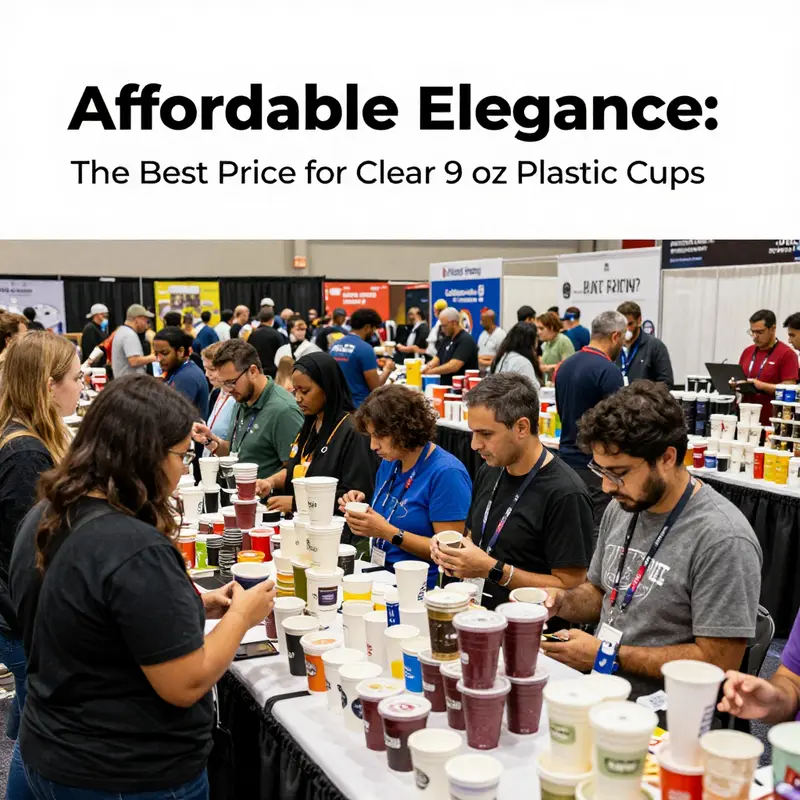 Comparison of pricing for 9 oz clear plastic cups across multiple suppliers.