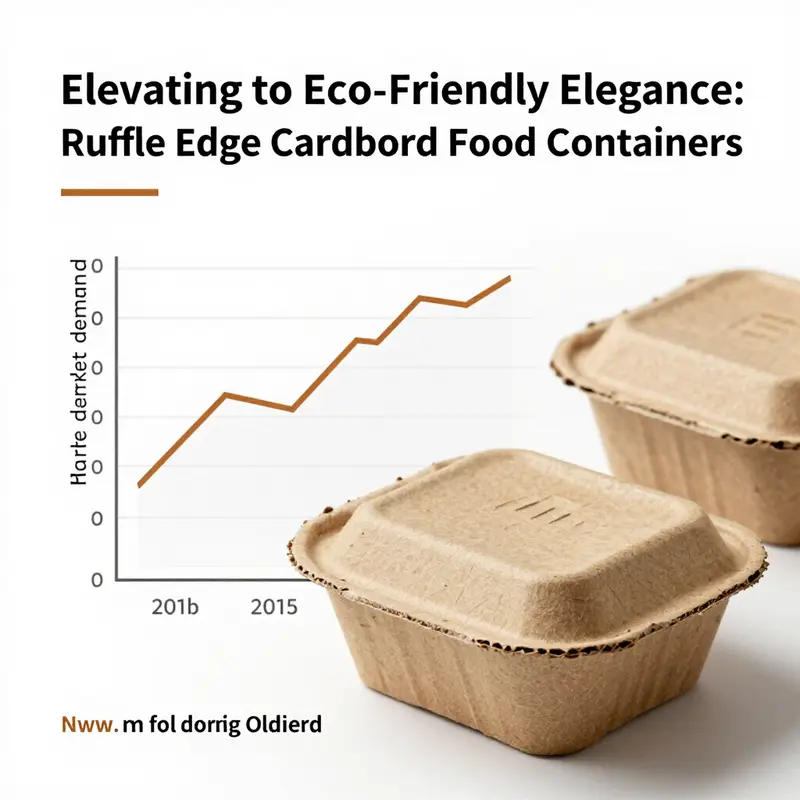Ruffle edge cardboard containers made from eco-friendly materials.