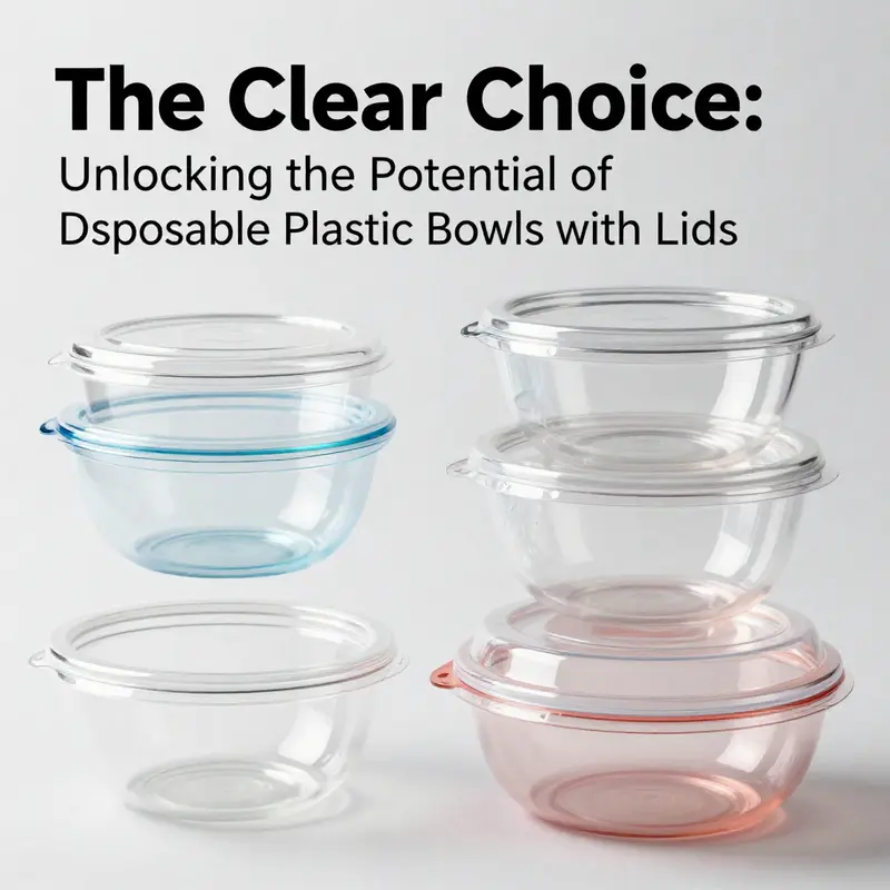 A display of different clear plastic bowls, demonstrating the materials used and their practical applications.