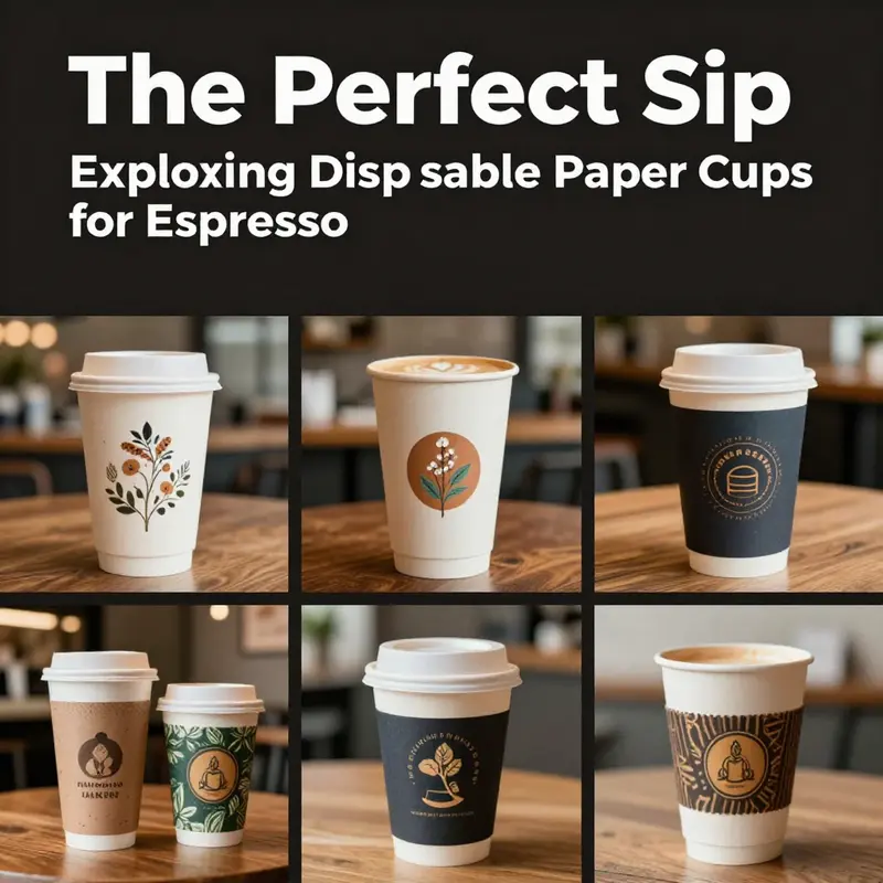 Various disposable paper cups designed for espresso, showcasing their durability and ergonomic designs.