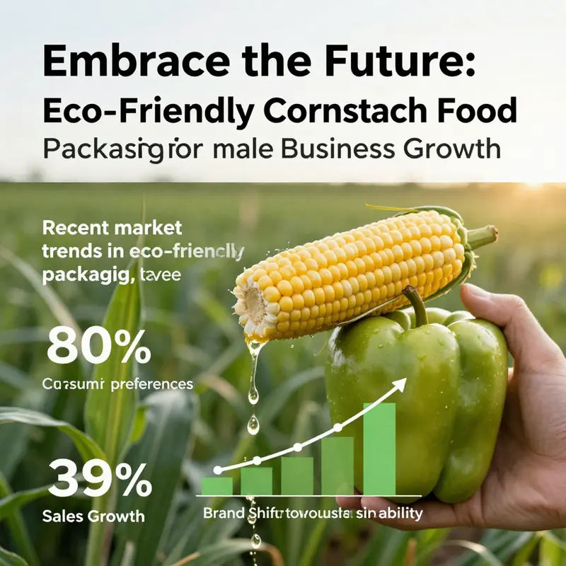 Innovative cornstarch food packaging showcasing modern designs and functionality.