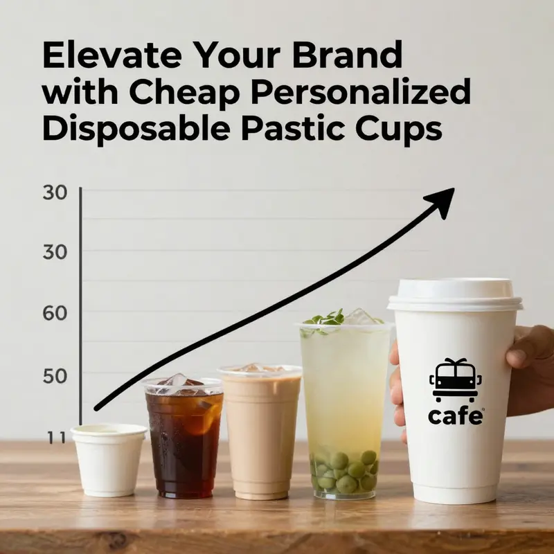 A vivid showcase of personalization options available for disposable cups.