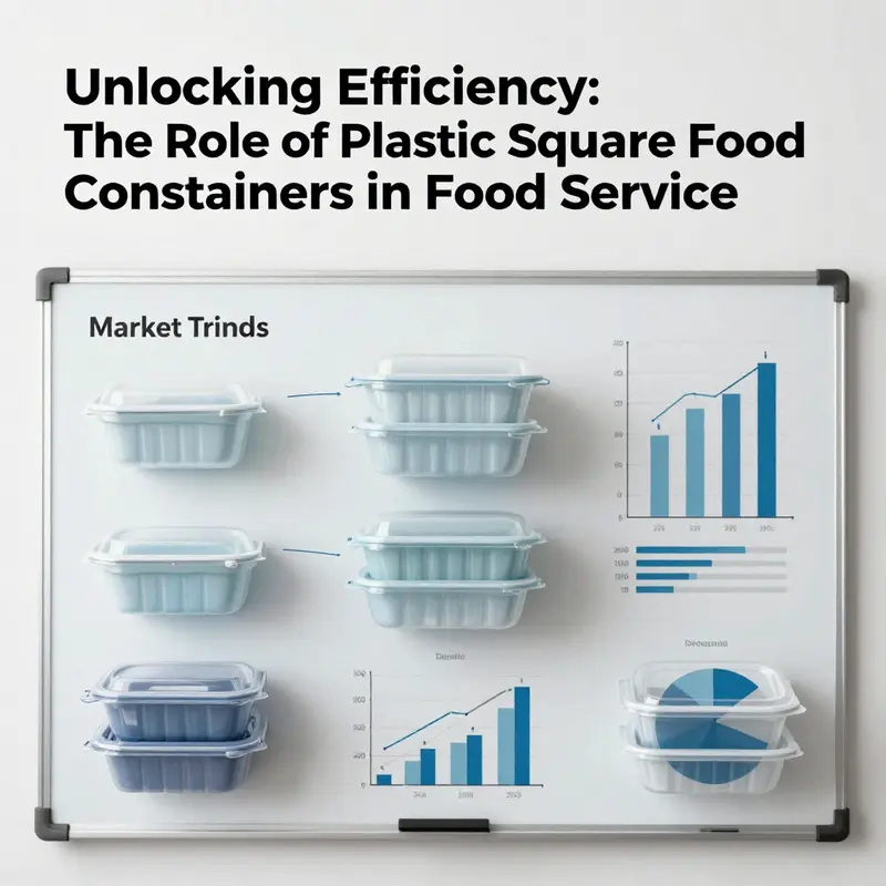 Different types of plastic square food containers made from PP and HDPE are displayed, highlighting their unique features.