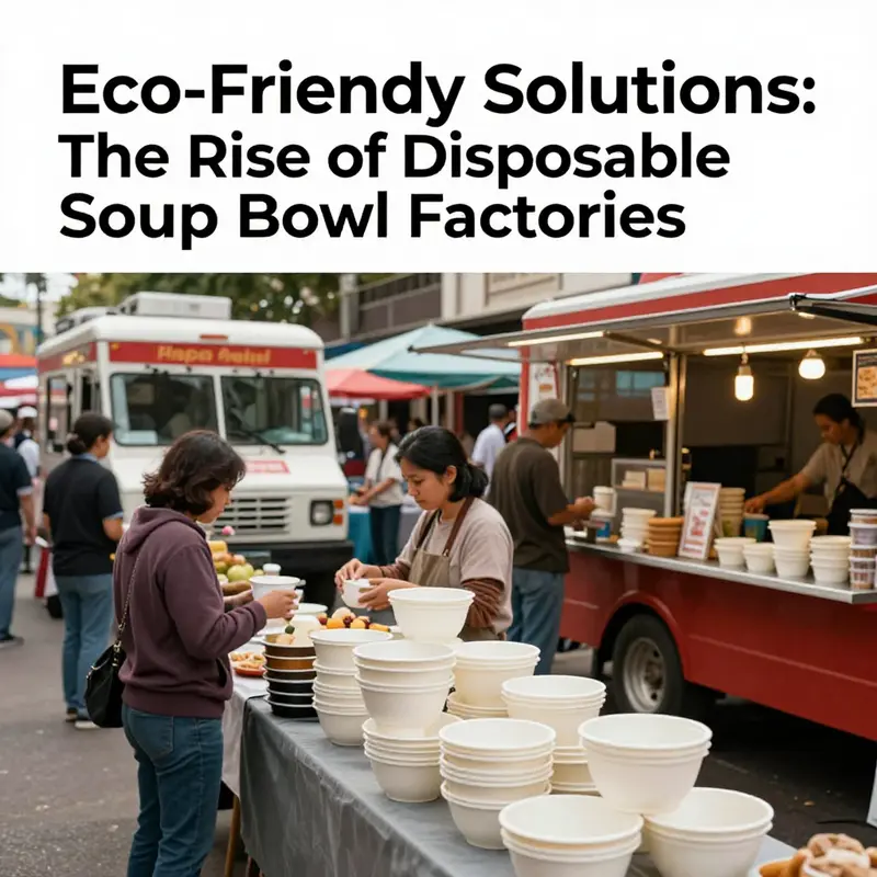 Innovative biodegradable soup bowls ready for service, reflecting sustainability in food packaging.