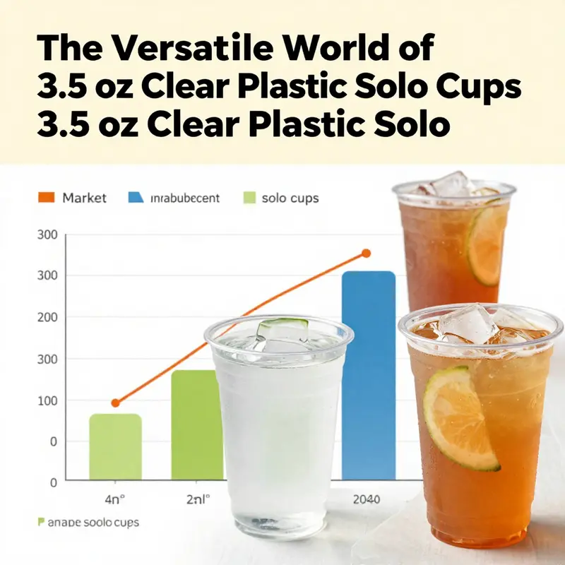 A visual timeline of the evolution of 3.5 oz clear plastic Solo cups.