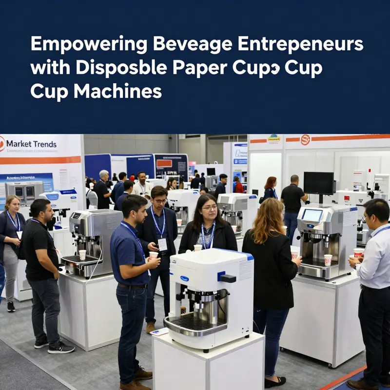 An automated disposable paper cup machine efficiently producing high-quality cups.