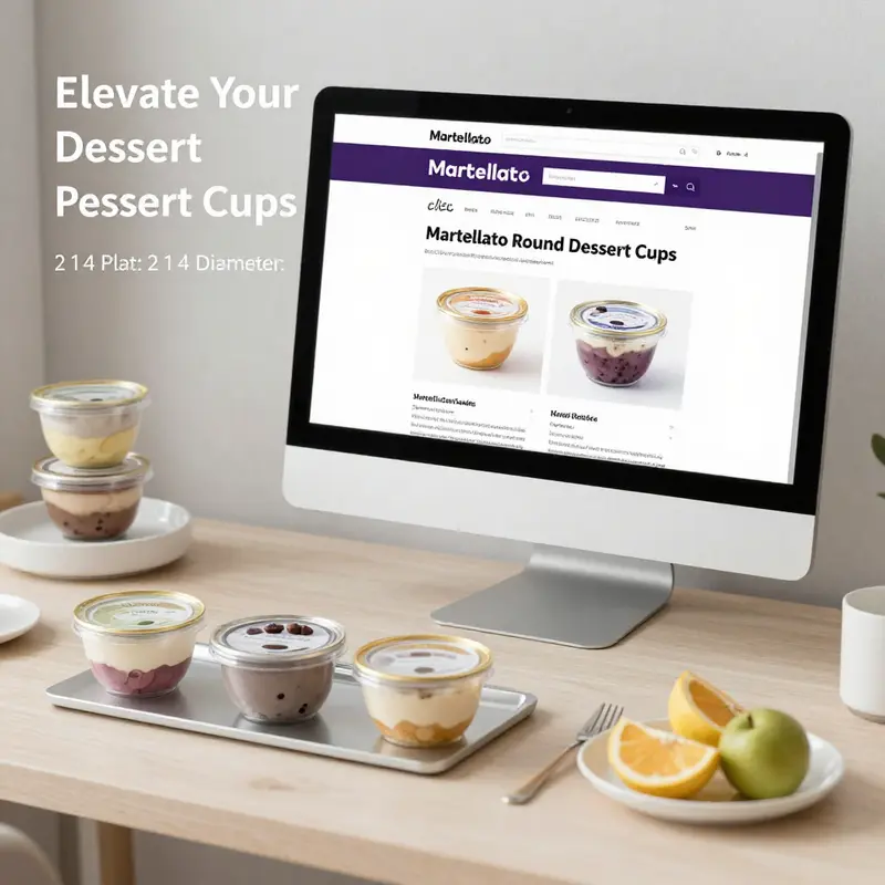 Martellato dessert cups displaying their elegant design with layers of colorful desserts.