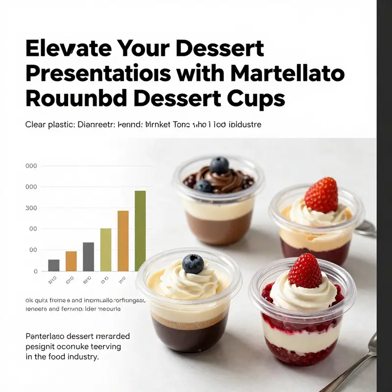 Martellato dessert cups displaying their elegant design with layers of colorful desserts.