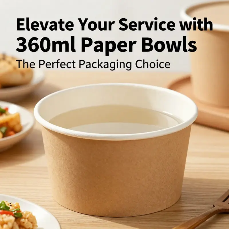 The high-quality materials of the 360ml paper bowl ensure durability and food safety.
