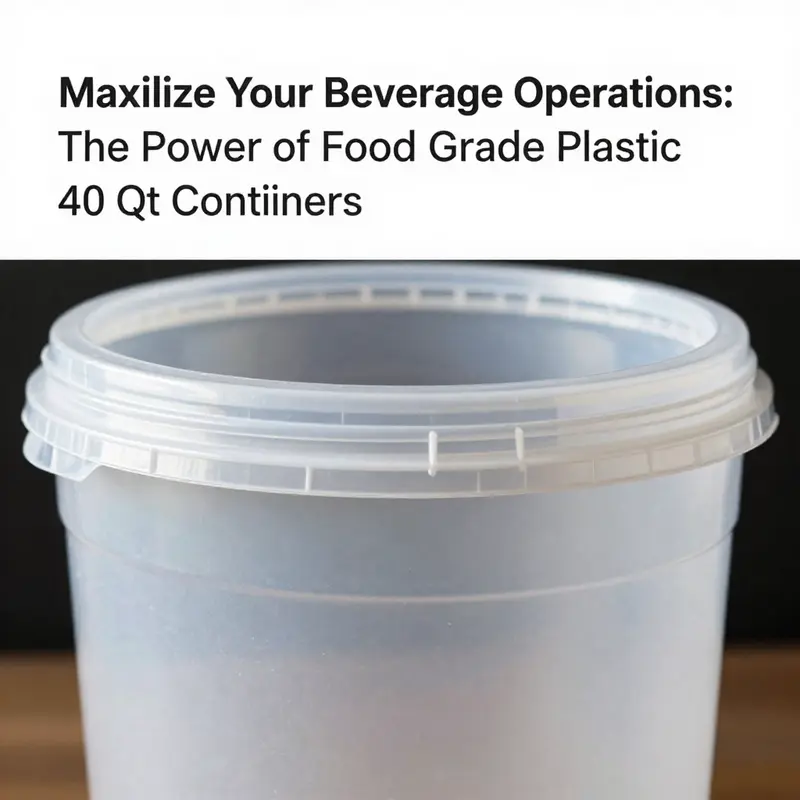 Material insights of a food-grade plastic container showcasing its robust HDPE structure.
