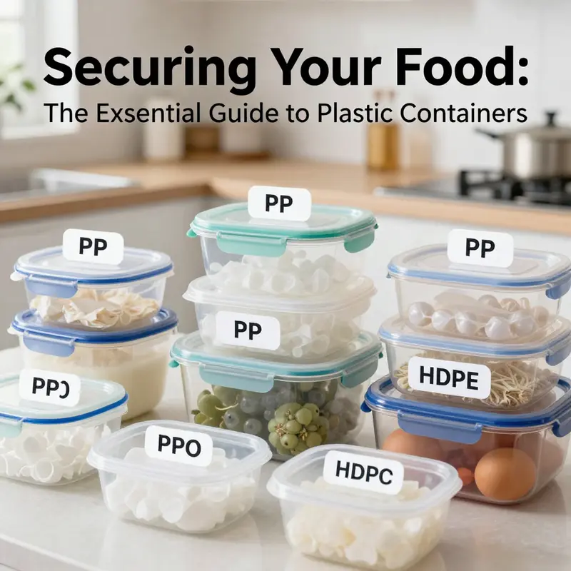 An assortment of food-grade plastic containers, emphasizing the necessity of safety standards.