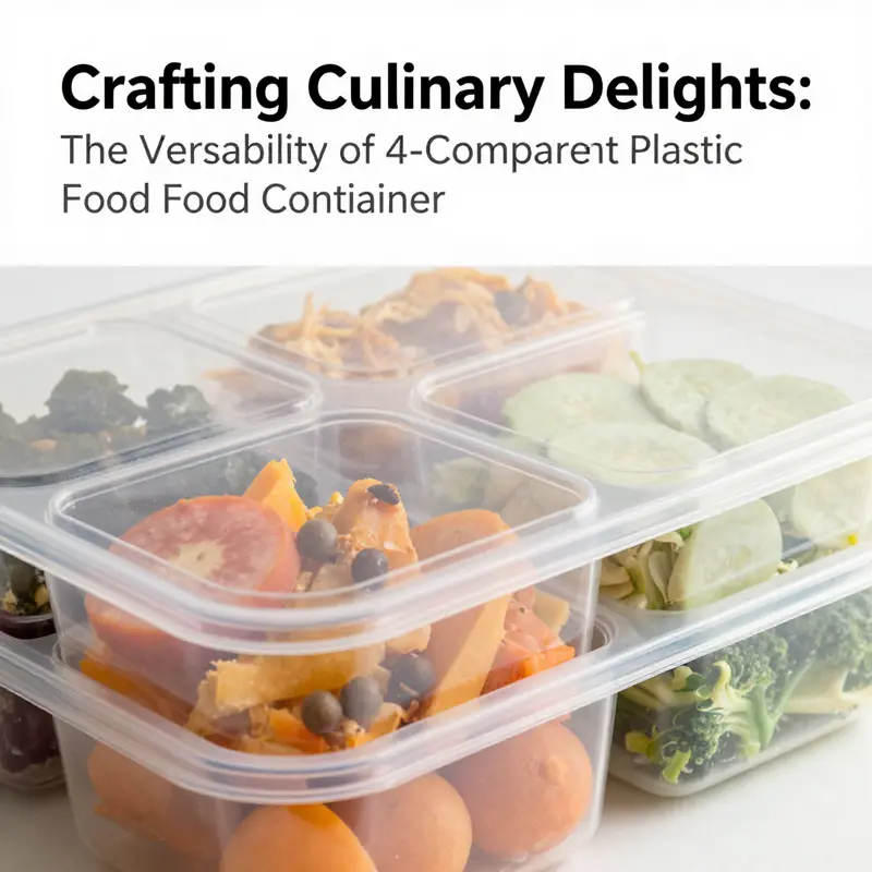 The robust polypropylene construction of 4-compartment containers showcases durability and versatility in culinary applications.