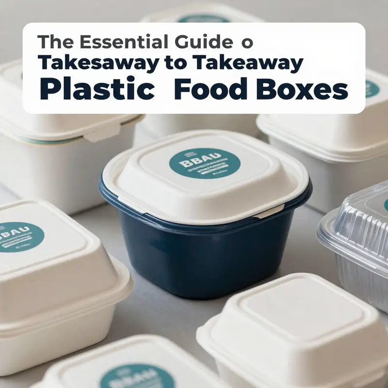 Diverse takeaway plastic food boxes highlighting material characteristics like polypropylene’s safety and durability.
