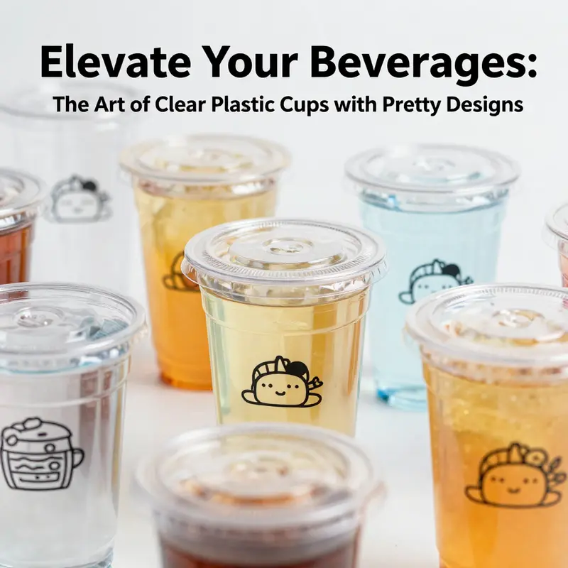 Different design techniques enhance the aesthetic appeal of clear plastic cups.