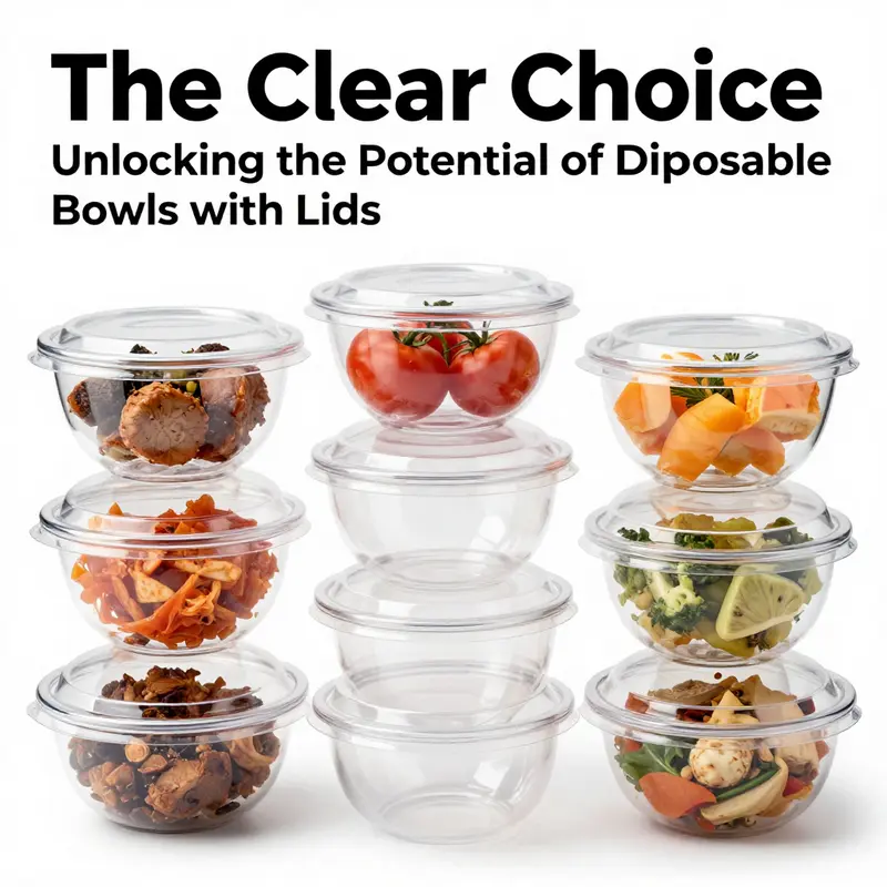 A display of different clear plastic bowls, demonstrating the materials used and their practical applications.