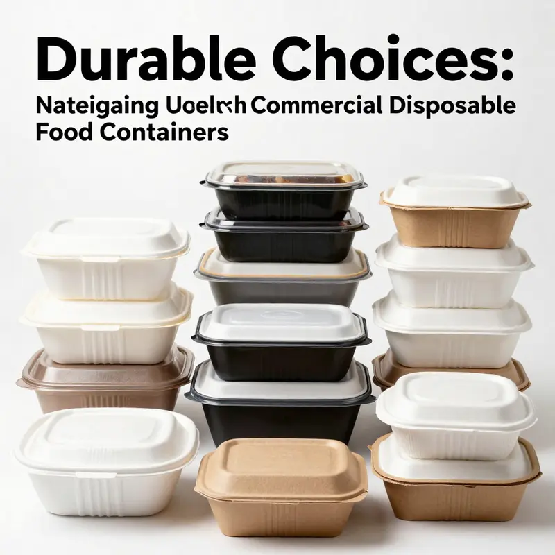 Diverse materials used in commercial disposable food containers, illustrating variety and application.