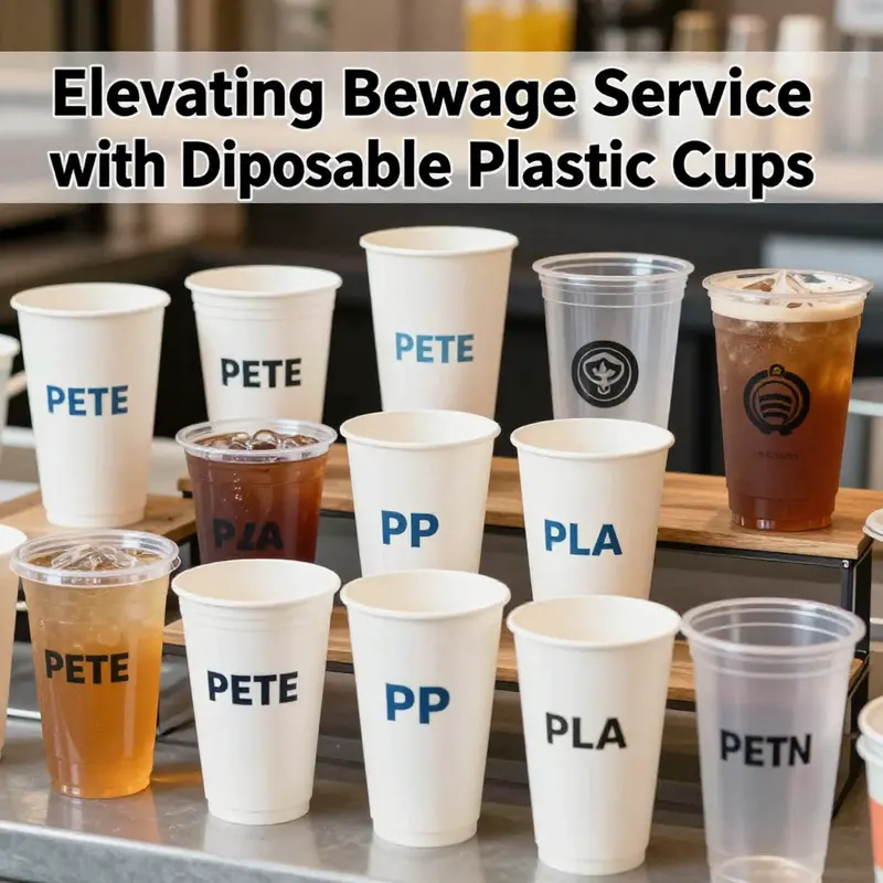 A variety of disposable plastic cups made from different materials, showcasing their unique designs and applications.