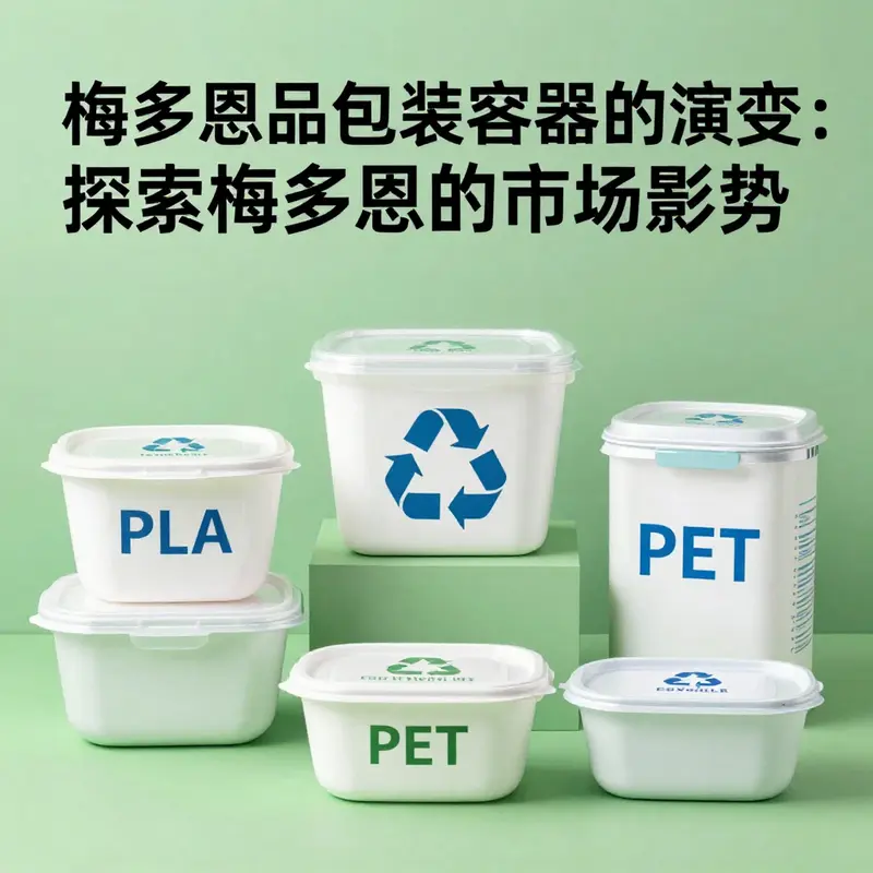 梅多恩地区的街道场景,展示了多种塑料食品包装容器的使用情况。