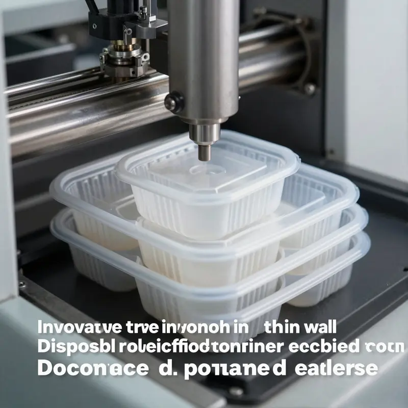 An industrial view of cutting-edge thin wall disposable food container molds enhancing production efficiency.