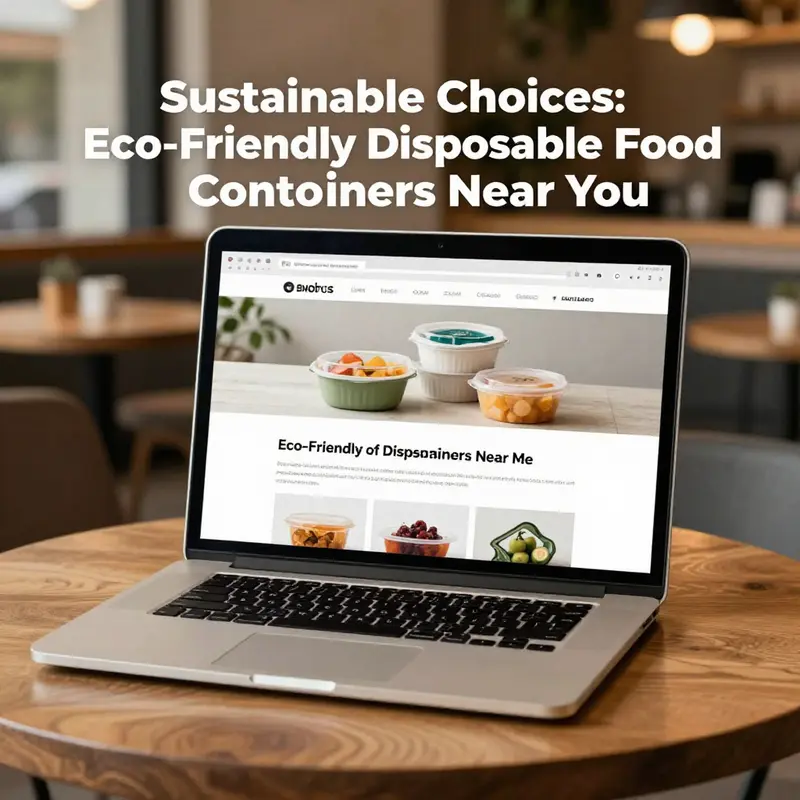 A local grocery store showcasing a variety of eco-friendly disposable food containers.