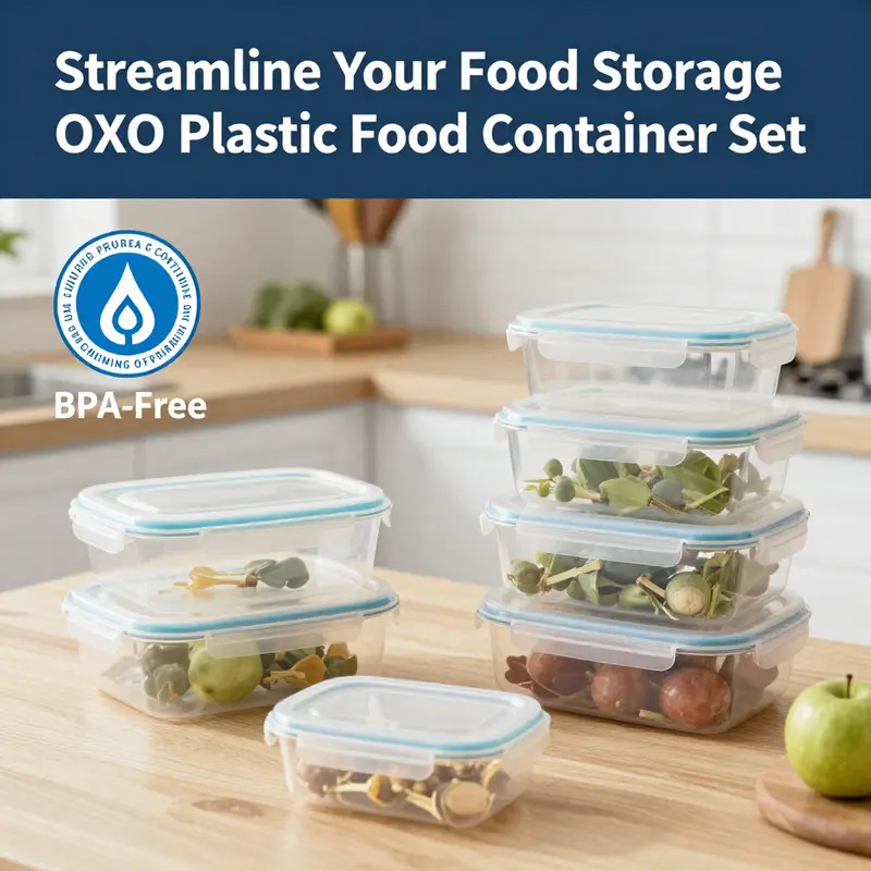 Various OXO containers demonstrating their innovative design and practicality for food storage.