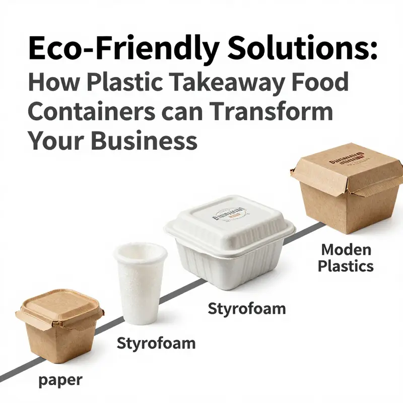 Various plastic takeaway containers showcasing their versatility for diverse food items.
