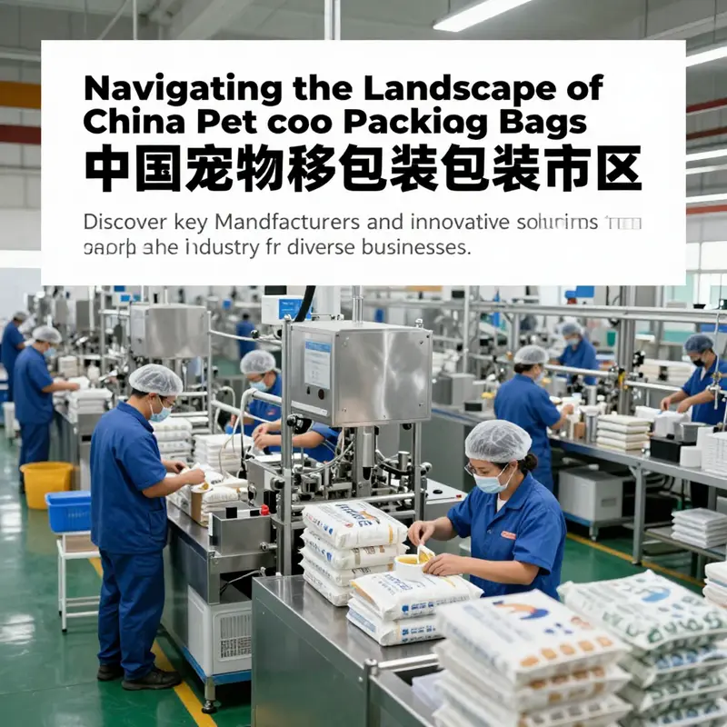 A busy pet food packaging factory with advanced machinery and workers in action.