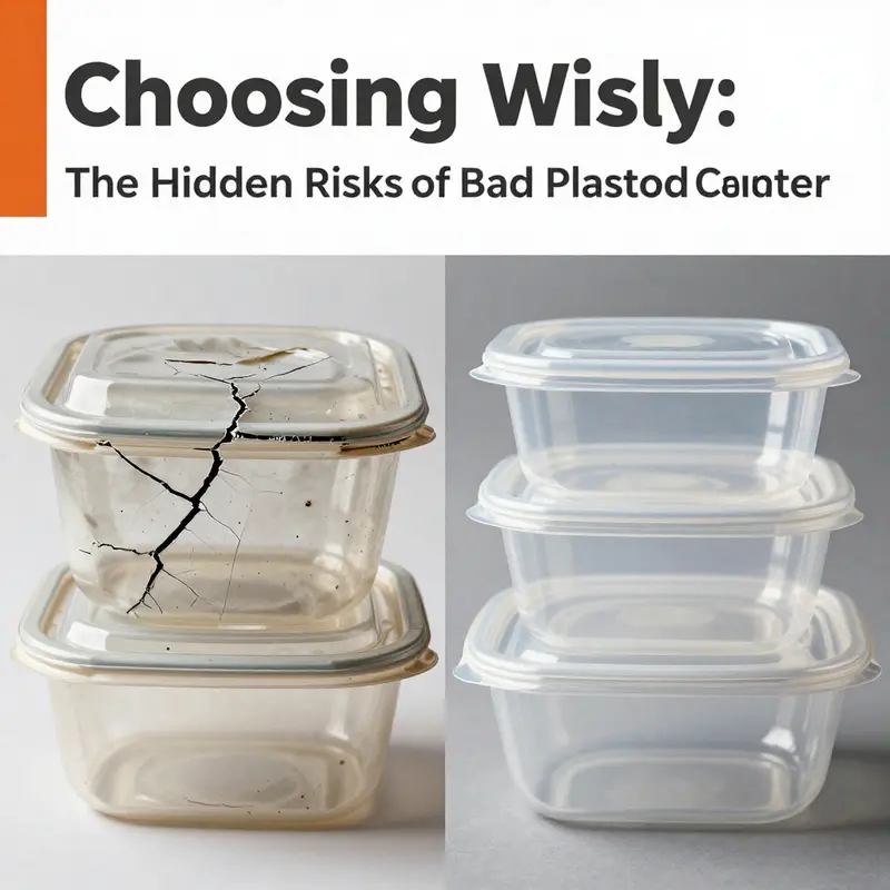 Examining the types of plastic food containers and their chemical risks when used improperly.