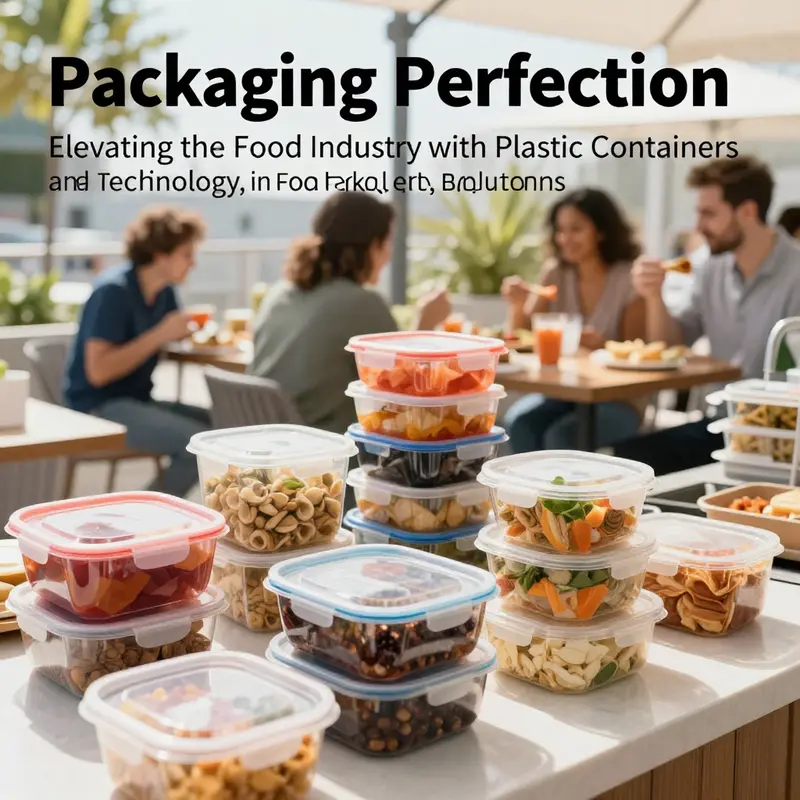 A bright and inviting food service environment with various food items in colorful plastic containers.