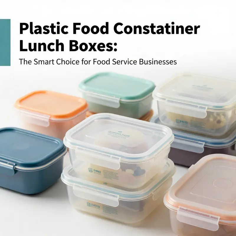 Various plastic food container lunch boxes showcasing their food-grade materials and safety certifications.