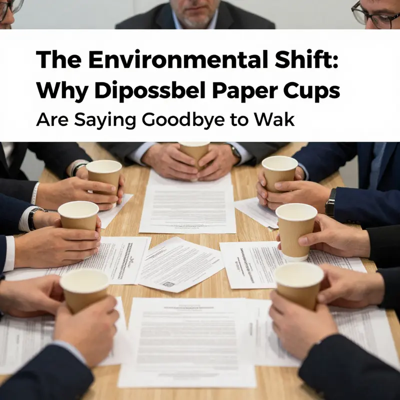 Comparing traditional wax-coated cups with modern alternatives in a lively café environment.