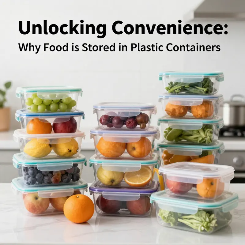 Showcasing practical uses of plastic containers in a busy kitchen environment.