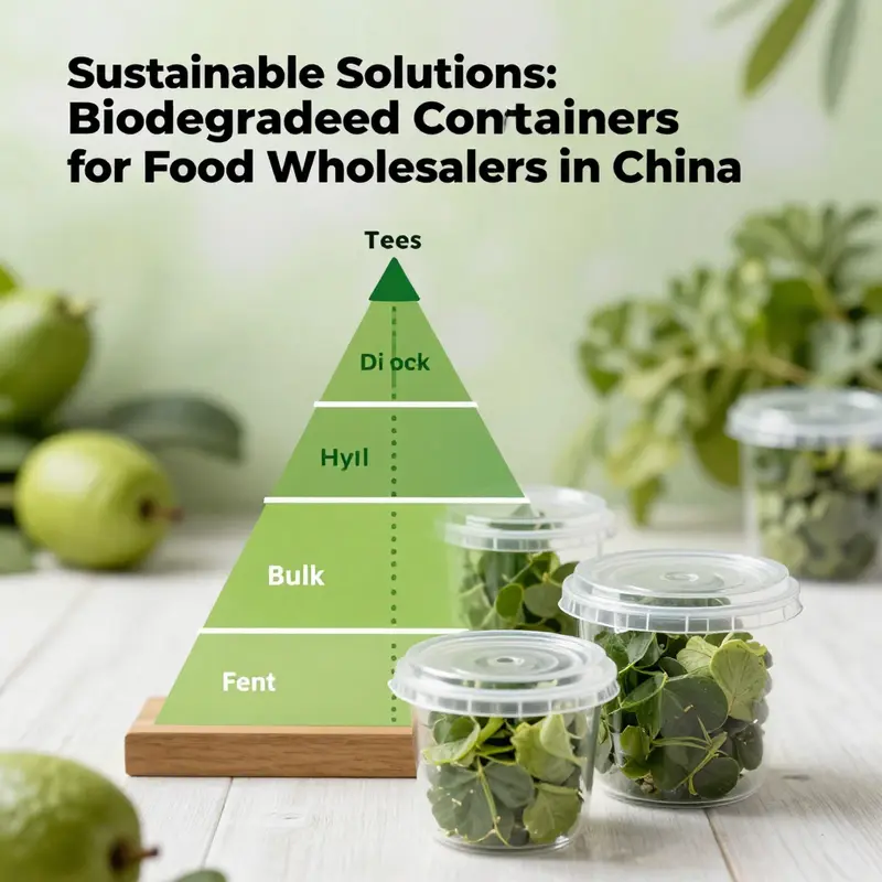 A vibrant market scene demonstrating the growing popularity of biodegradable food containers in China.